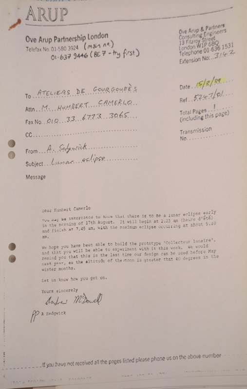 Message on the lunar eclipse