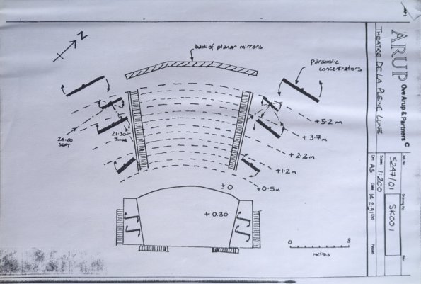 Sketch of preliminary theatre layout