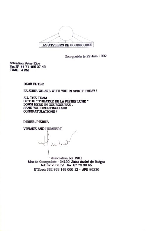 Congratulations to Peter Rice