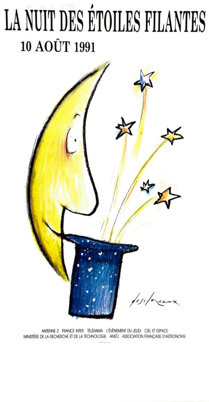 La Nuit Des Etoiles Filantes poster (multiple copies, 2 different sizes)
