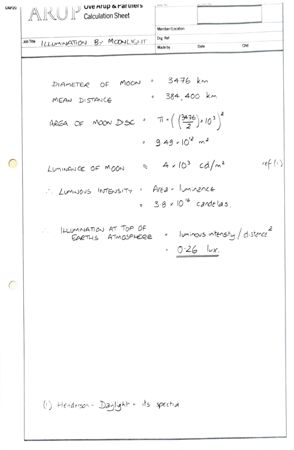 Illumination by moonlight