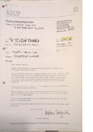 Prototype of moonlight collector