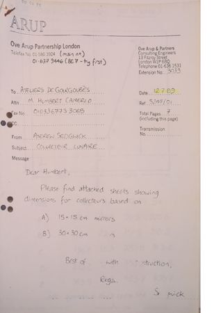 Dimensions of moonlight collector