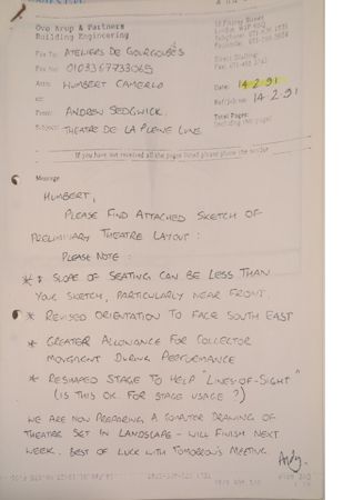 3D of preliminary theatre layout