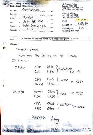 Andy Sedgwick flights