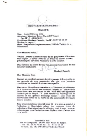 Message to Mr Vischi