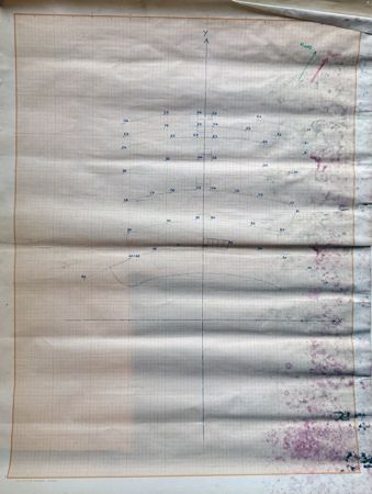 Technical plan with dimensions of the Gourgoubès theatre